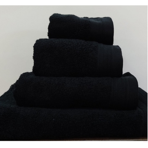 Toalla rizo americano 100 % algodón barata Medidas Toalla Tocador 30x50cm  Color Negra
